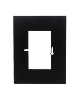 WCD Afdekplaat zwart 2-voudig op 1 Wandcontactdoos met 2 cm afdekking – RAL 9005 mat