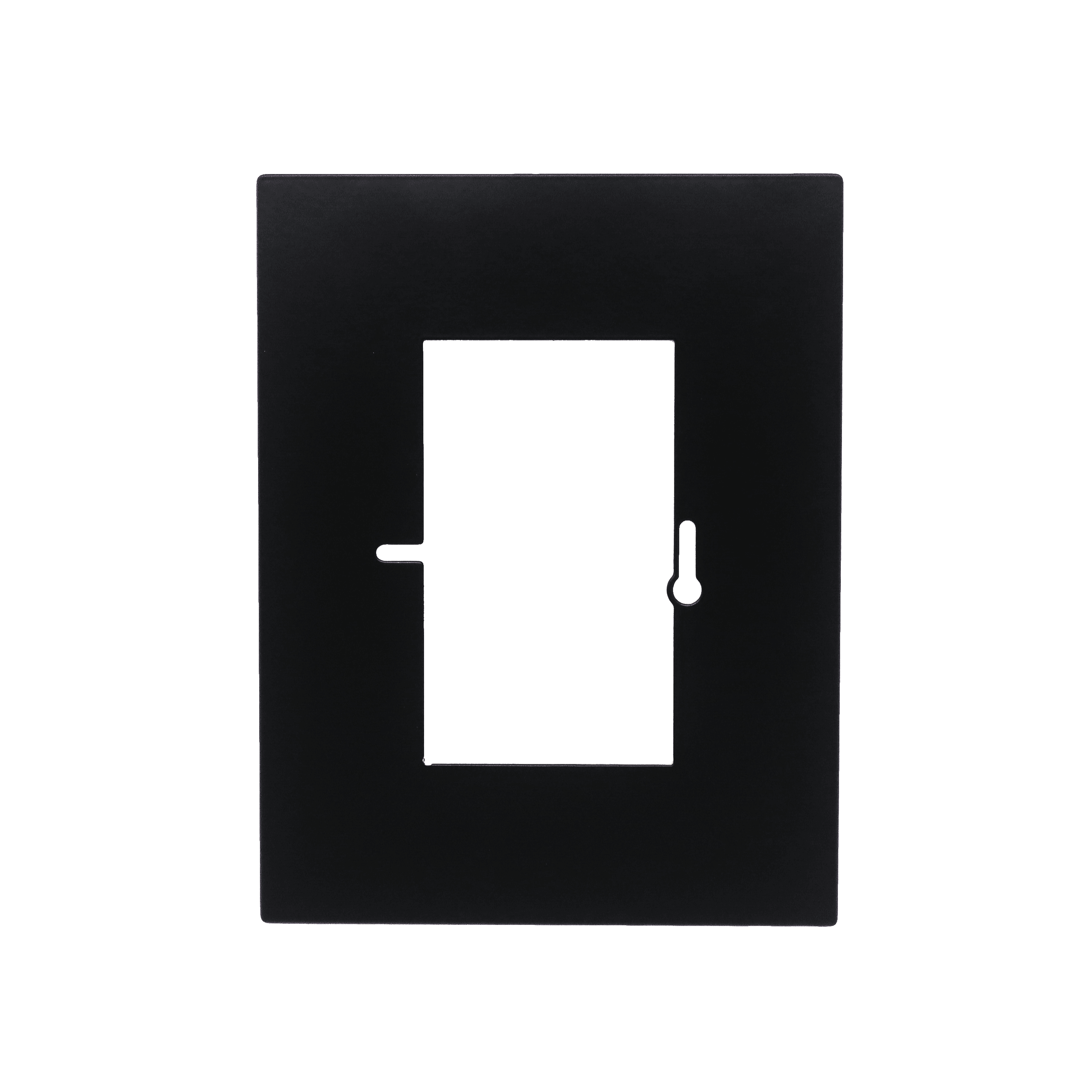 WCD Afdekplaat zwart 2-voudig op 1 Wandcontactdoos met 2 cm afdekking - RAL 9005 mat