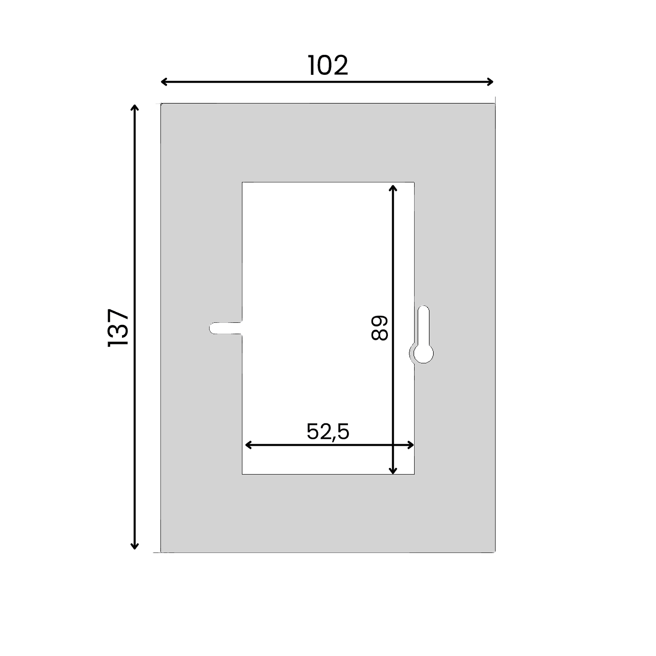 WCD Afdekplaat zwart 2-voudig op 1 Wandcontactdoos met 1 cm afdekking - RAL 9005 mat - Afbeelding 2