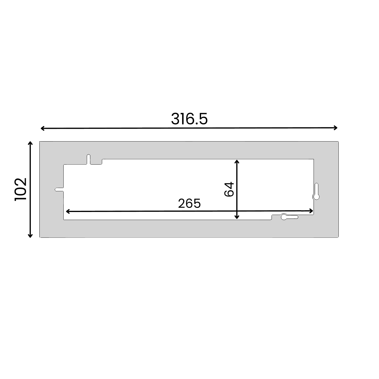 WCD afdekplaat wit 4-voudig 1 cm afdekking - RAL 9010 mat - Afbeelding 2