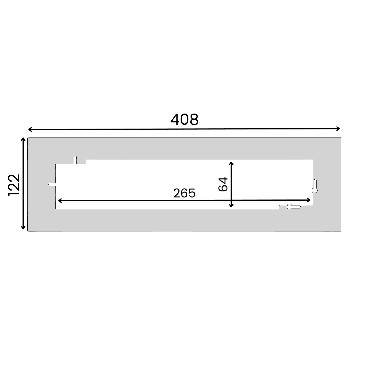 WCD afdekplaat RVS 5-voudig 2 cm afdekking - Afbeelding 2