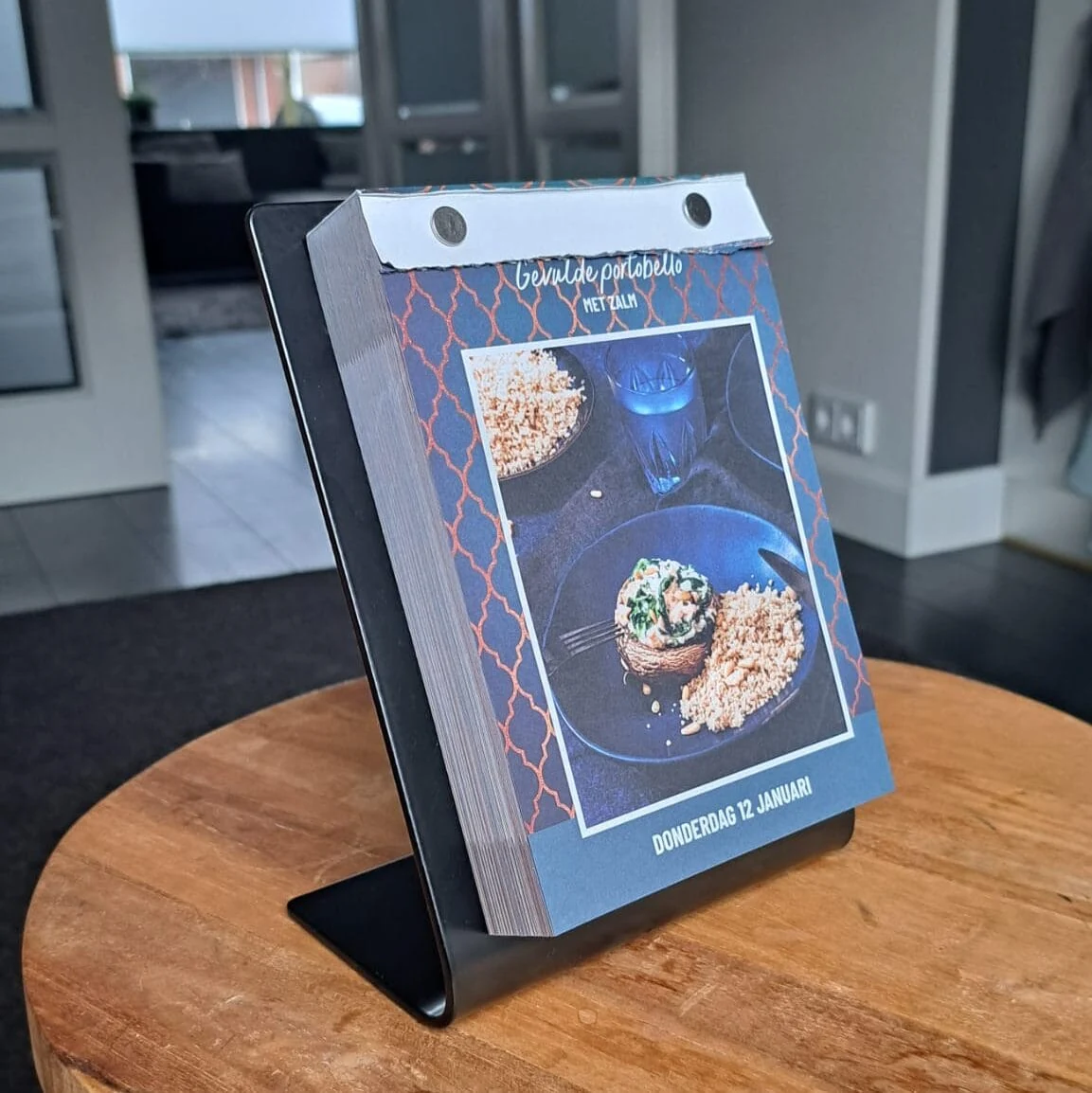 Scheurkalender standaard zwart - recepten